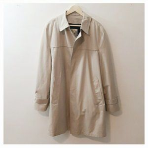 London Towne Men's Lined Tan Trench Coat 42 Long